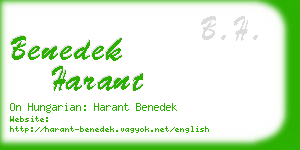 benedek harant business card